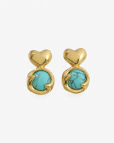 Turquoise Heart Earrings