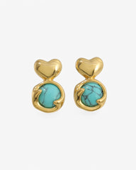 Turquoise Heart Earrings