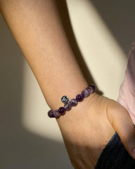 Ice-Patterned Amethyst Bracelet
