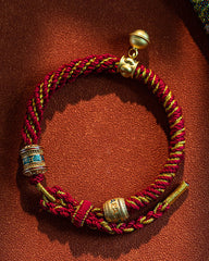 ༀམཎིཔདྨེཧཱུྃ Om Mani Padme Hum Hand-Woven Bracelet