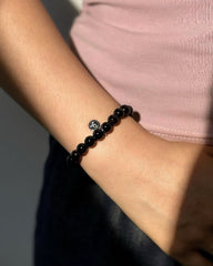 Black Agate Bracelet - Stupa Crystal