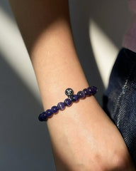 Violet Tiger's Eye Crystal Bracelet