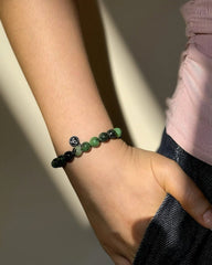 Red Green Beryl Bracelet - Stupa Crystal