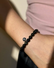 Silver Obsidian Bracelet - Stupa Crystal