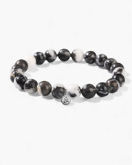 Zebra-Striped Stone Bracelet