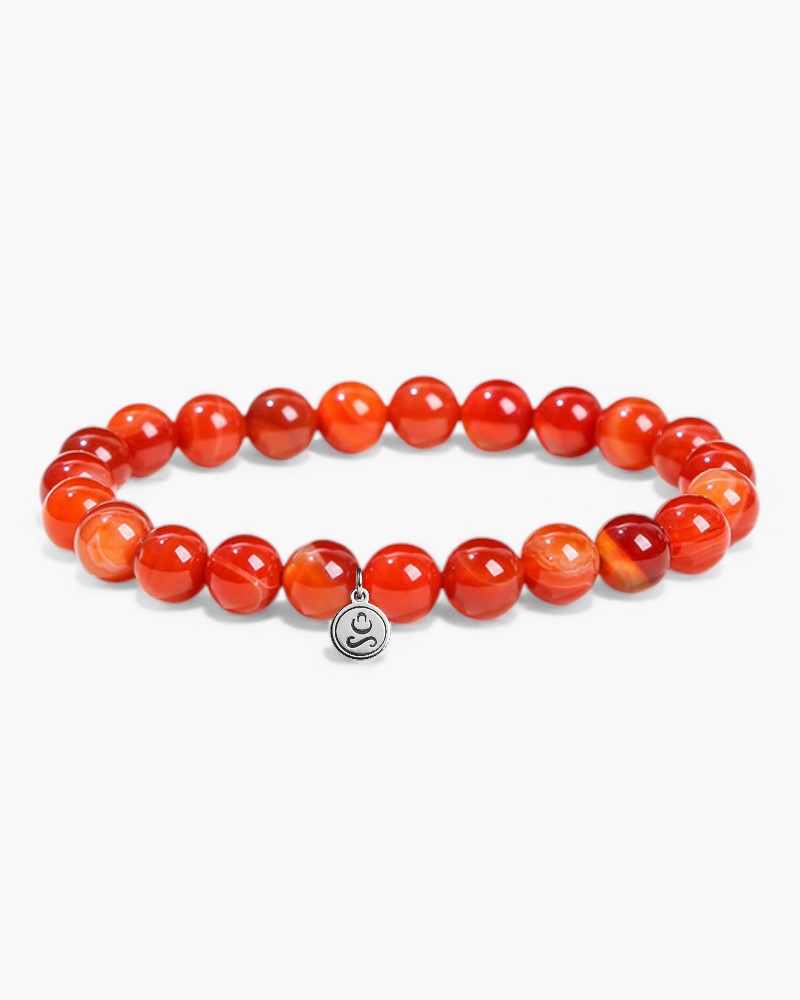 Striped Red Agate Bracelet