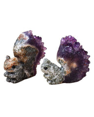 Amethyst Squirrel Ornament - Stupa Crystal