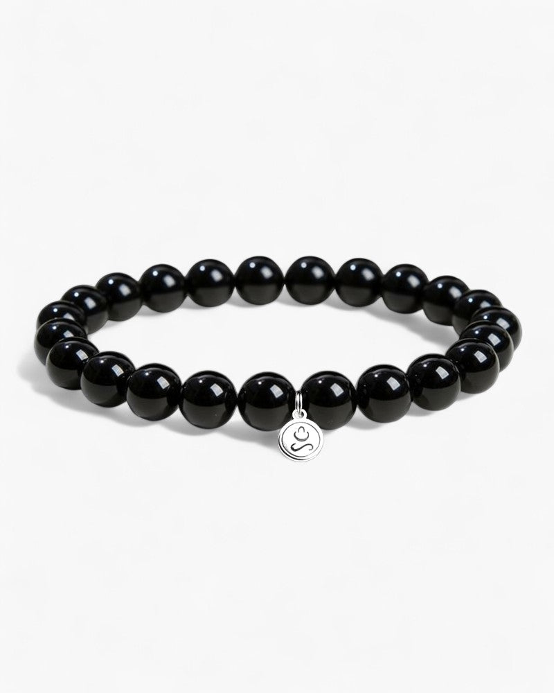 Black Agate Bracelet - Stupa Crystal