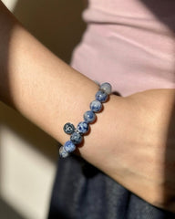 Blue Speckled Crystal Bracelet - Stupa Crystal
