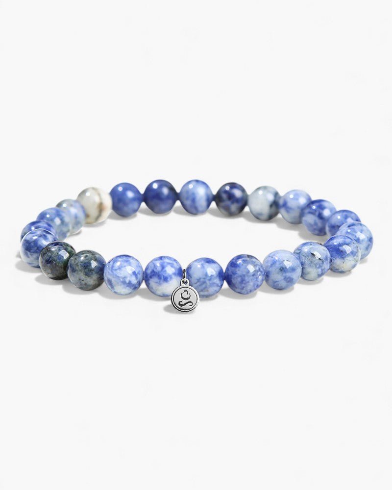 Blue Speckled Crystal Bracelet - Stupa Crystal