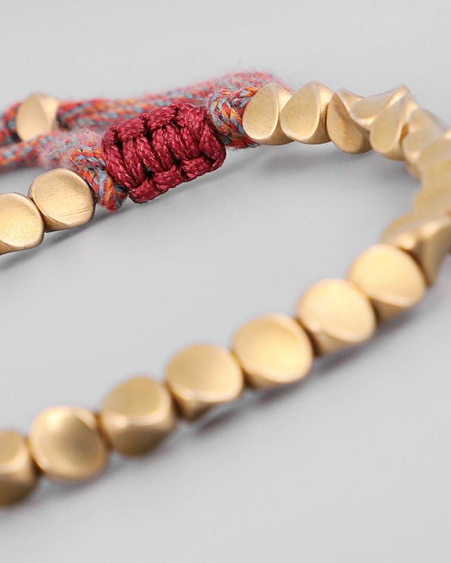 Buddha Stones Tibetan Copper Beads Healing Luck Bracelet - Stupa Crystal