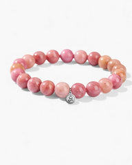 Pink Wood Grain Stone Bracelet