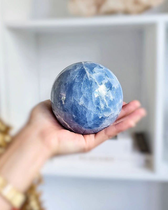 Celestine Sphere - Stupa Crystal