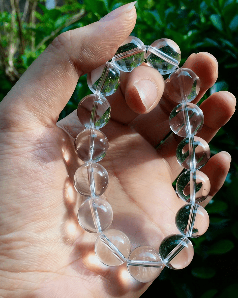 Clear Crystal Bracelet - Stupa Crystal