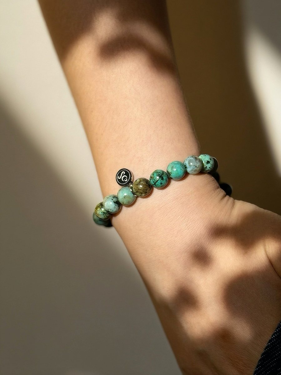 Floral Turquoise Bracelet - Stupa Crystal