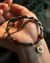 Guardian Camel Bone Bracelet - Stupa Crystal