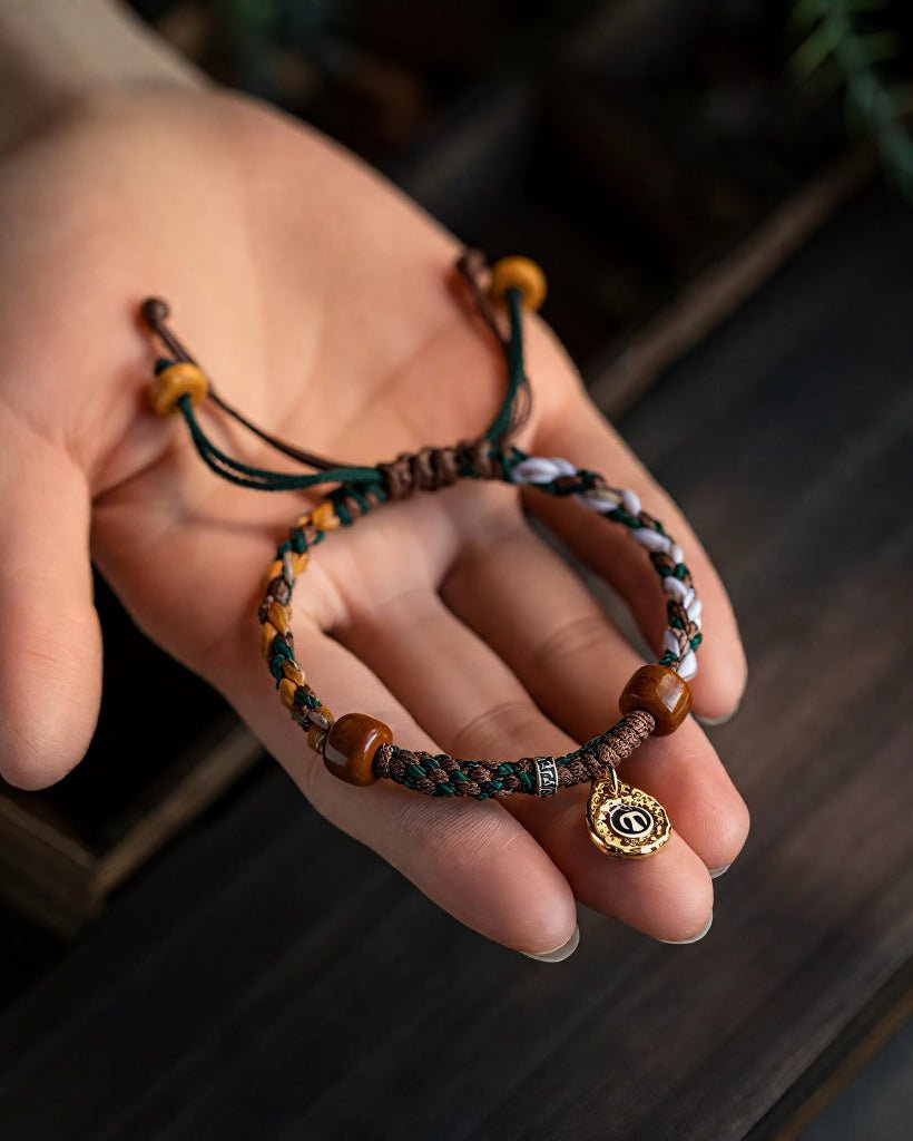 Guardian Camel Bone Bracelet - Stupa Crystal