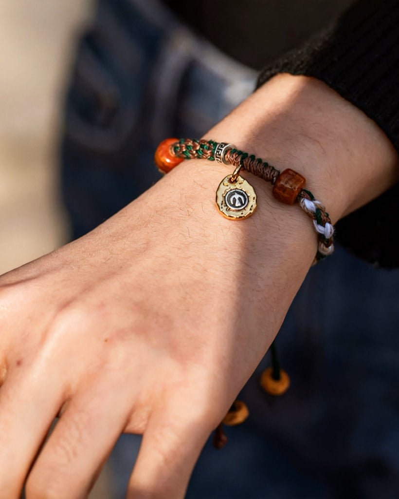 Guardian Camel Bone Bracelet - Stupa Crystal
