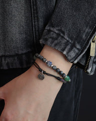 Handmade Turquoise Aventurine Healing Bracelet - Stupa Crystal