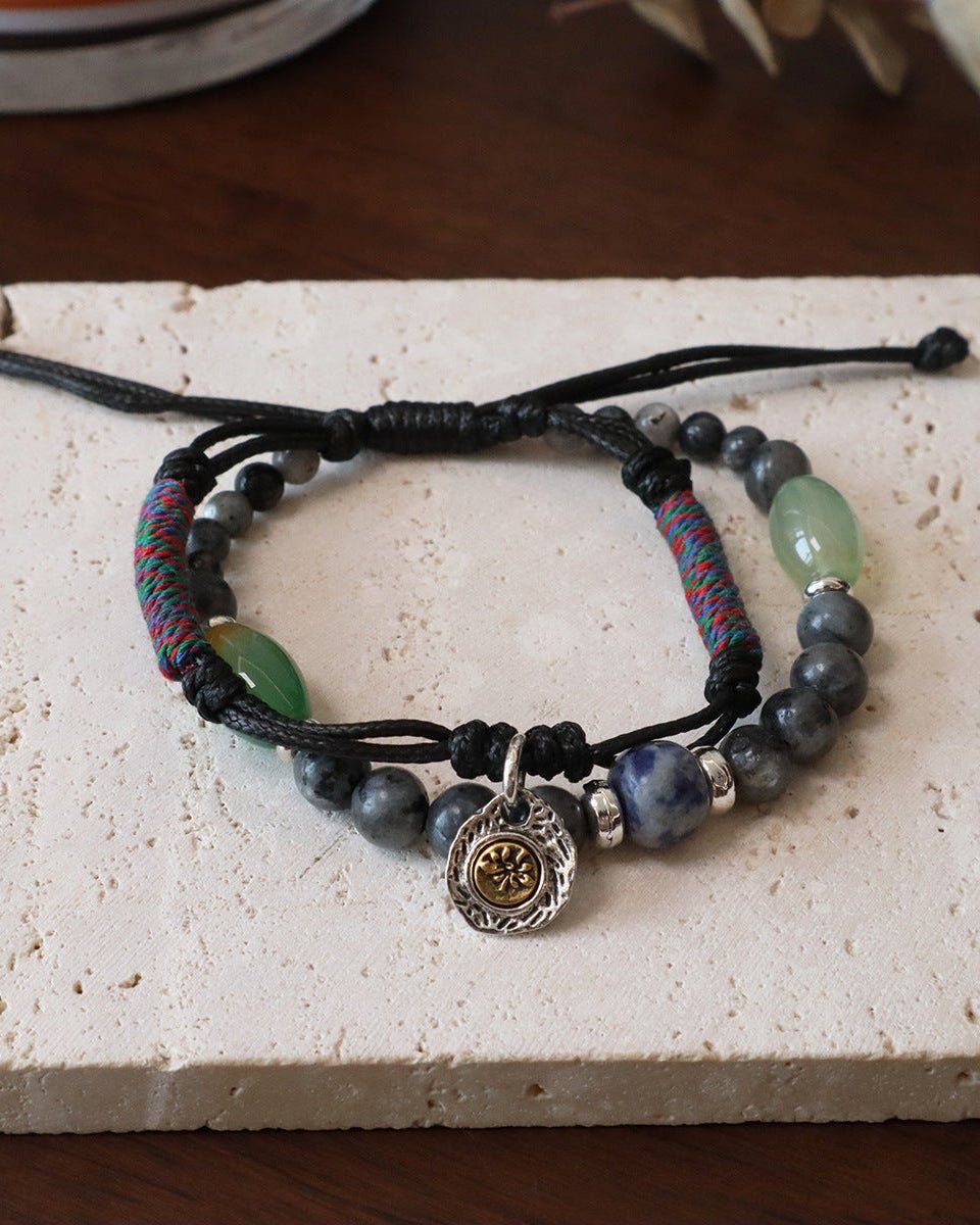 Handmade Turquoise Aventurine Healing Bracelet - Stupa Crystal