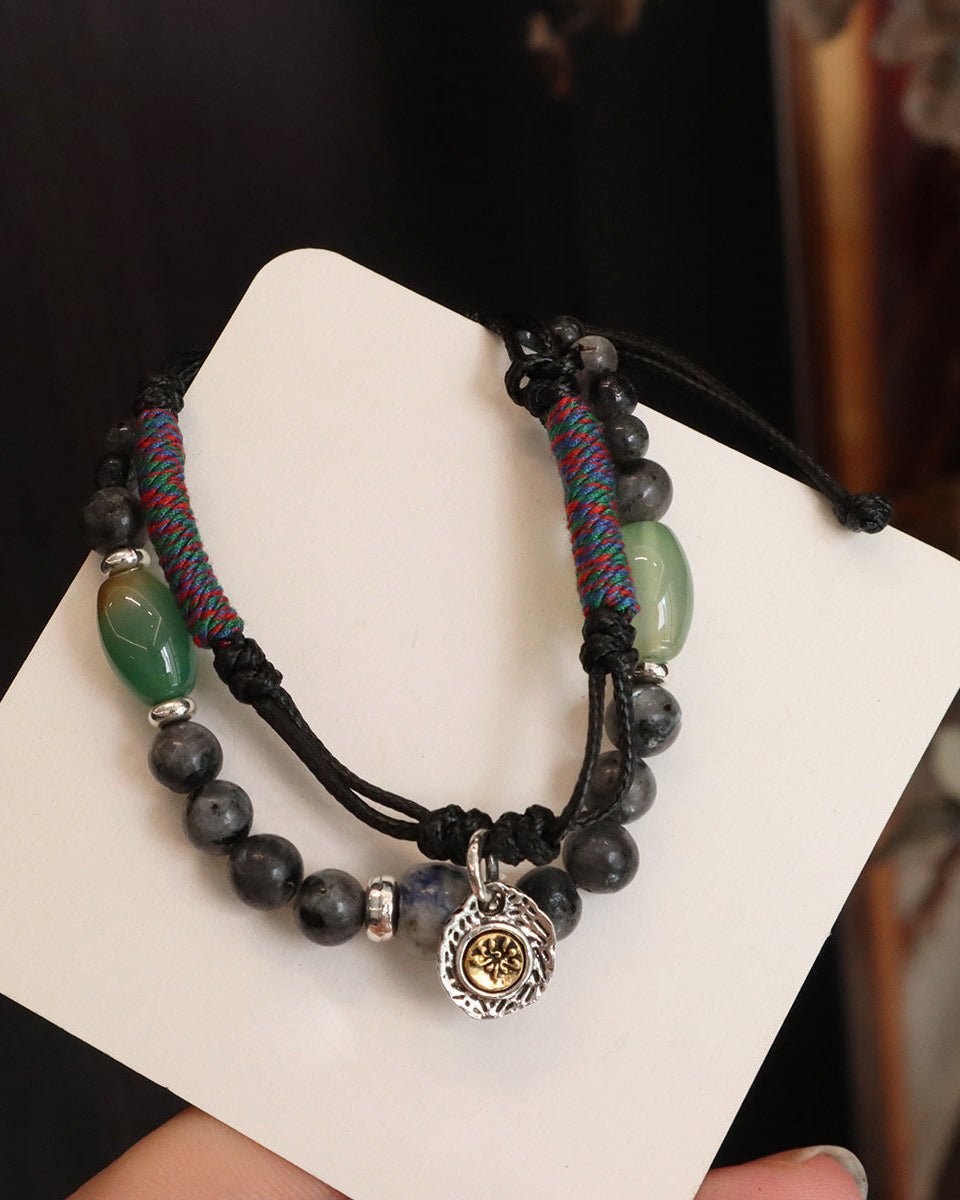 Handmade Turquoise Aventurine Healing Bracelet - Stupa Crystal