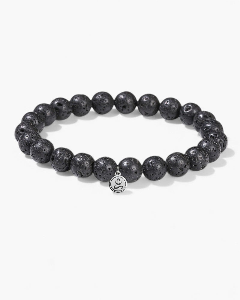 Lava Stone Bracelet - Stupa Crystal