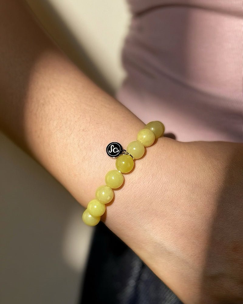 Lemon Jade Bracelet - Stupa Crystal