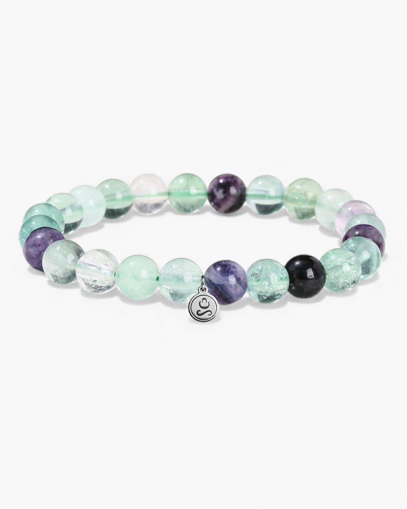 Multi - Colored Fluorite Bracelet - Stupa Crystal
