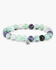 Multi - Colored Fluorite Bracelet - Stupa Crystal