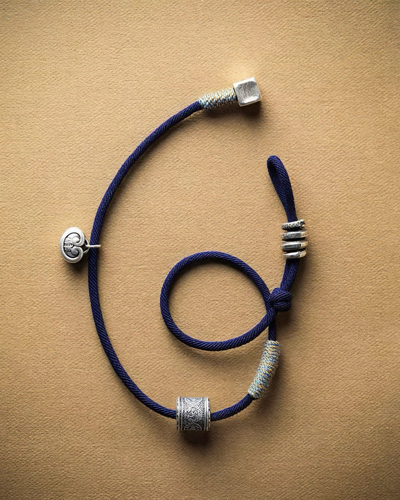 ॐ मणि पद्मे हूं Woven Bracelet（Peace/Good Fortune） - Stupa Crystal