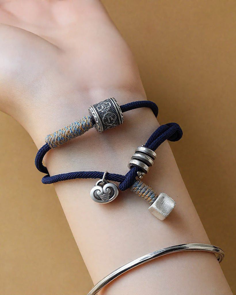 ॐ मणि पद्मे हूं Woven Bracelet（Peace/Good Fortune） - Stupa Crystal