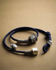 ॐ मणि पद्मे हूं Woven Bracelet（Peace/Good Fortune） - Stupa Crystal