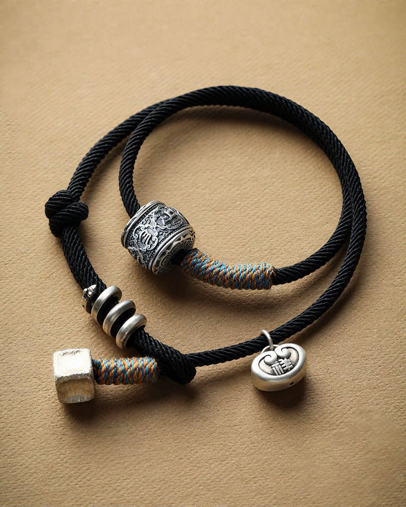 ॐ मणि पद्मे हूं Woven Bracelet（Peace/Good Fortune） - Stupa Crystal