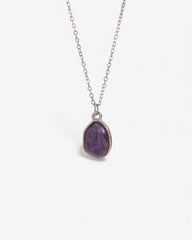 Purple Crystal Necklace - Stupa Crystal