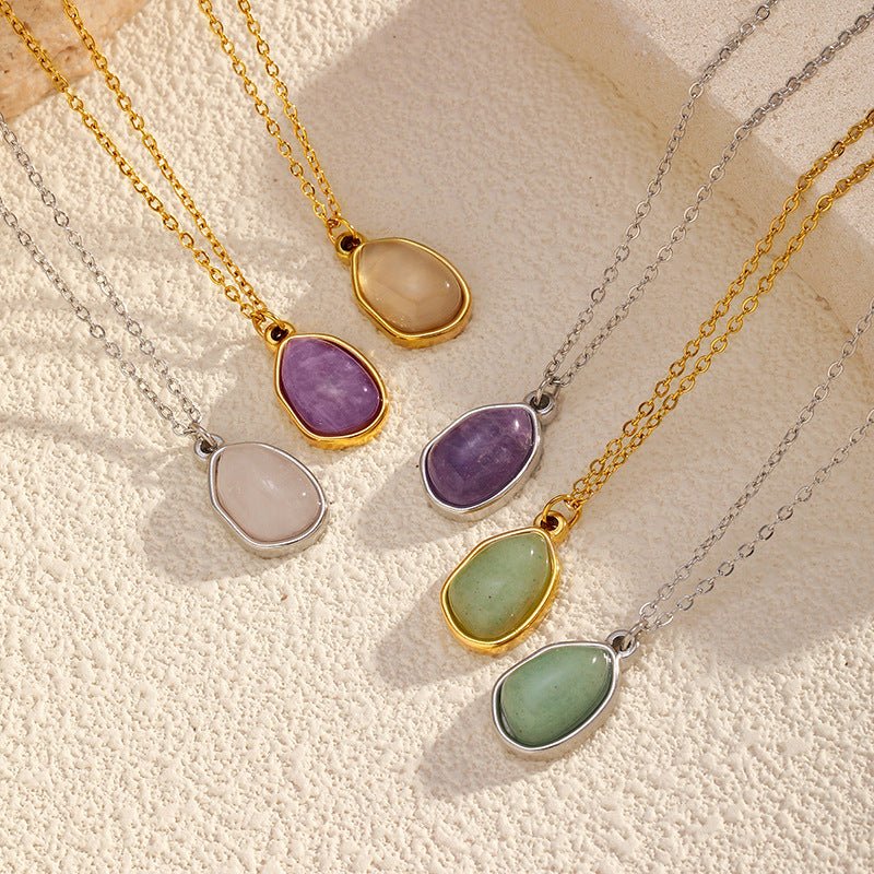 Purple Crystal Necklace - Stupa Crystal