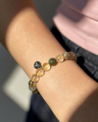 Rutilated Quartz Bracelet - Stupa Crystal