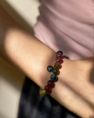 Seven - Colored Jade Bracelet - Stupa Crystal