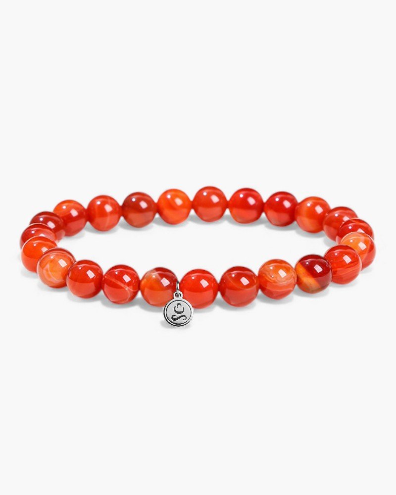 Striped Red Agate Bracelet - Stupa Crystal