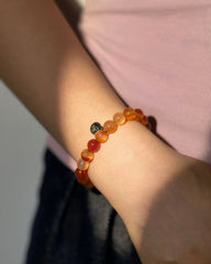 Striped Red Agate Bracelet - Stupa Crystal