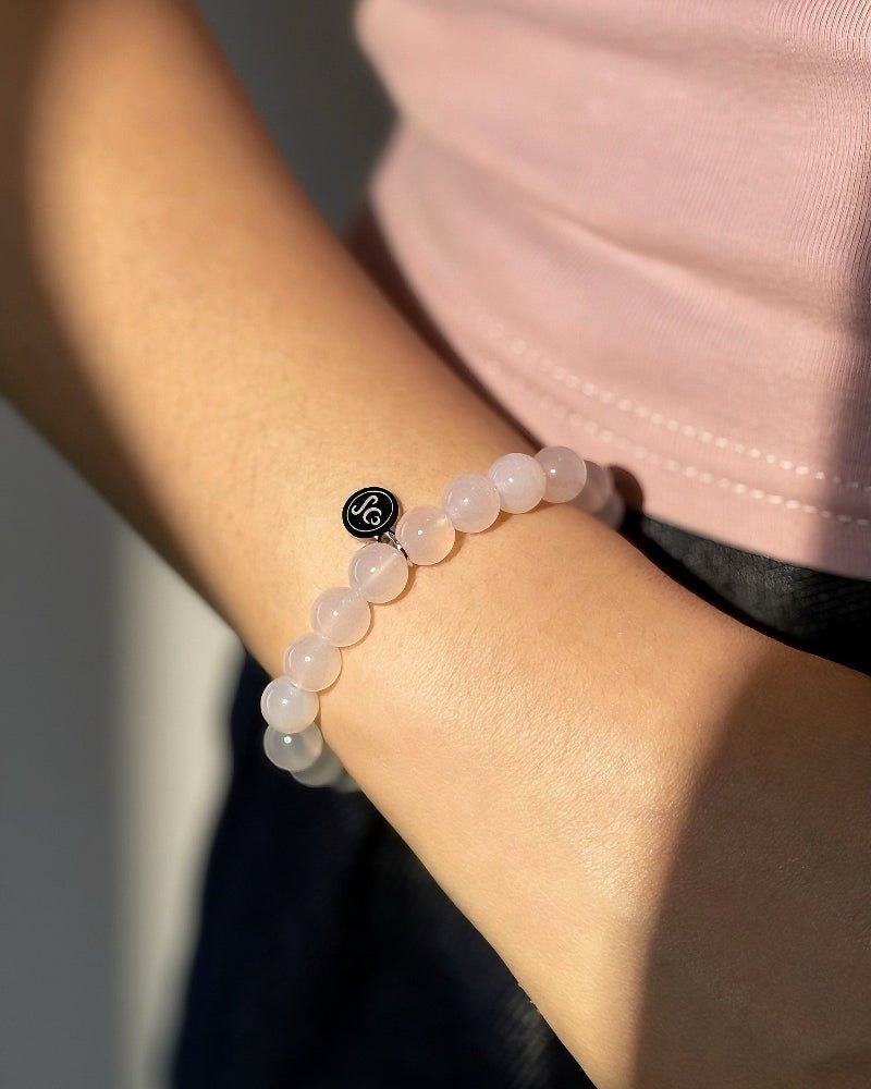 White Agate Bracelet - Stupa Crystal
