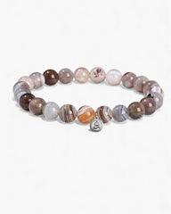 Wood Grain Agate Bracelet - Stupa Crystal